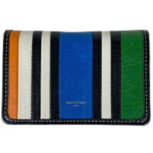 Balenciaga logo card case business holder leather multicolor